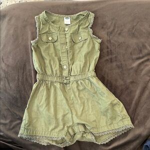 Old Navy Olive Sleeveless Romper